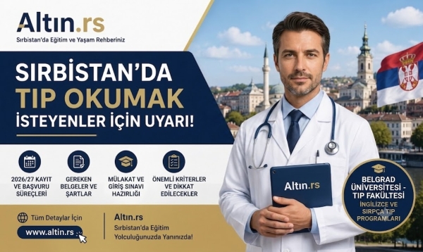Belgrad Üniversitesi Tıp Fakültesi İngilizce Tıp Programı 2026/2027 İkinci Başvuruları Başladı.